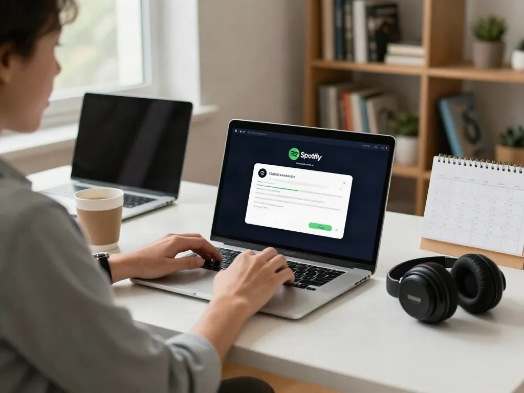 Step-by-step SpotiGeek cancel guide for Spotify subscription in a modern workspace.